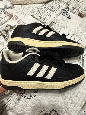 adidas Rapid Court Low Black and White Basketball Shoes